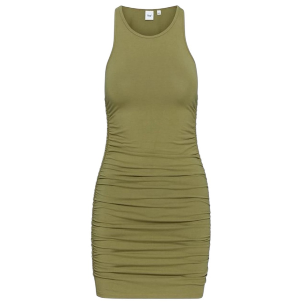 ARITZIA Tna Sleeveless Green Khaki Tank Mini Dress